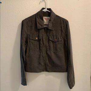 Dark green. Never worn. Mossimo jacket.